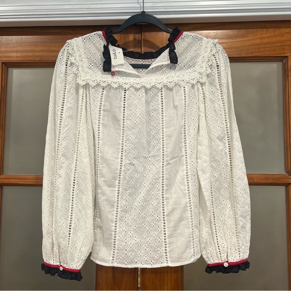 Ba$sh Paris White Longsleeve Blouse - Picture 8 of 9